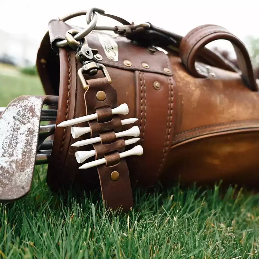 Leather Golf Tee Holder