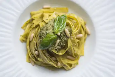 The Tagliatelle al Pesto with an Italian Master Chef thumbnail