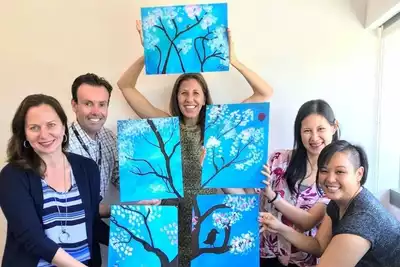 Puzzle Pieces Team Building Paint Party | Minneapolis thumbnail